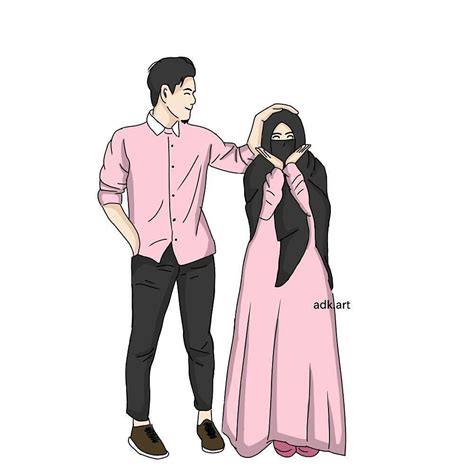 Gambar Kartun Pasangan Romantis Islami Homecare24