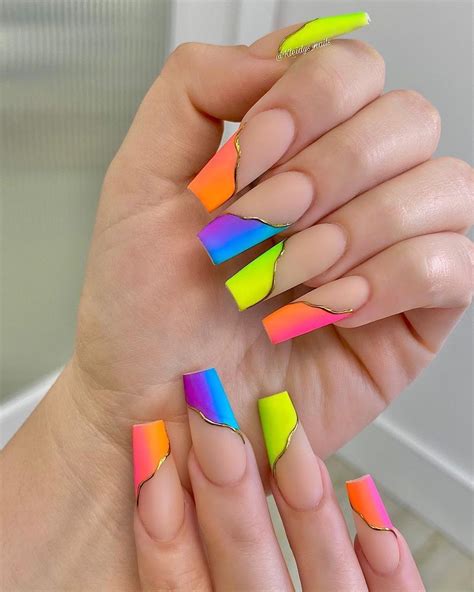 💘💘colorful Abstract Nail Art Design💘💘 In 2021 Coffin Nails Designs