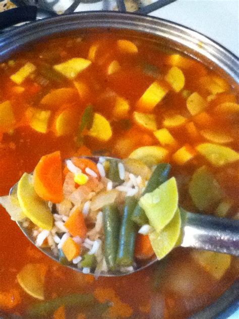 Water, vegetable broth, diced tomatoes, celery, freshly ground black pepper and 16 more. Vegetable soup made with pasta sauce, Lipton onion soup mix, water, carrots, onions, garlic ...