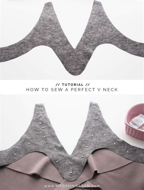 Using a straight stitch, sew exactly 1/2 an inch from the sew the rest of the binding to the shirt. How to sew a perfect V neck on woven fabrics — megan ...