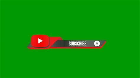 Subscribe Button And Bell Icon Intro On Green Screen Youtube
