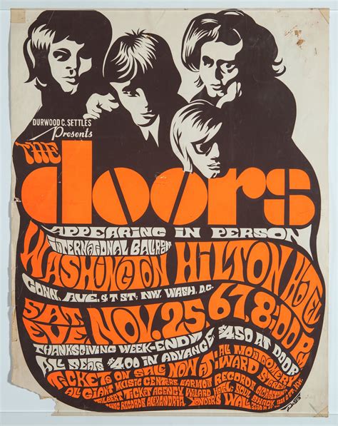 The Doors Appearing In Person Concert Posters Vintage Concert