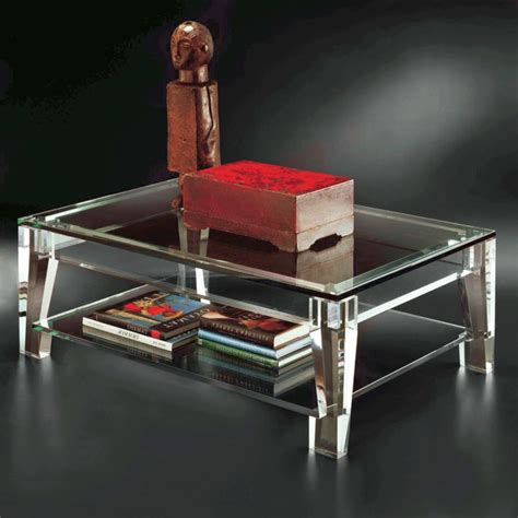Coffee table ice burnt with burnt timber in crystalline acrylic. 18 Adorable Acrylic Cocktail Table Designs
