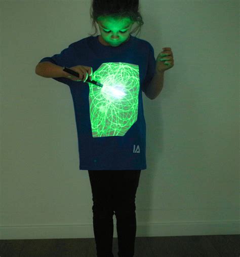 Childrens Interactive Glow In The Dark T Shirt In Blue By Illuminated