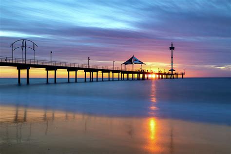 Beautiful Sunset At Brighton Jetty In Adelaide South Australia