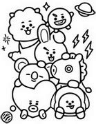 Here are some character #bt21 lineart for coloring. Coloring Pages BT21 - Morning Kids