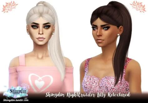 Shimydim Nightcrawler`s Lilly Hair Retextured Sims 4 Hairs