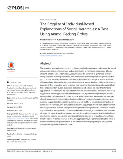 Pdf The Fragility Of Individual Based Explanations Of Social
