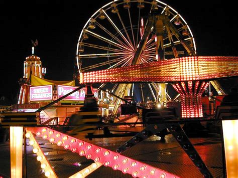 Free Image Of Colorful Illuminated Amusement Park At Night