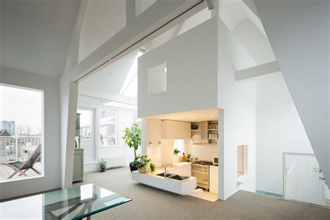 Unique Modern Attic Duplex Apartment In Amsterdam With Clean Design