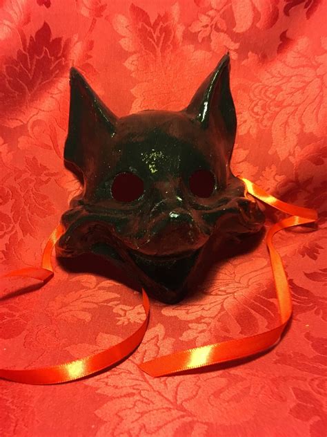Black Fox Mask Handmade In Paper Etsy