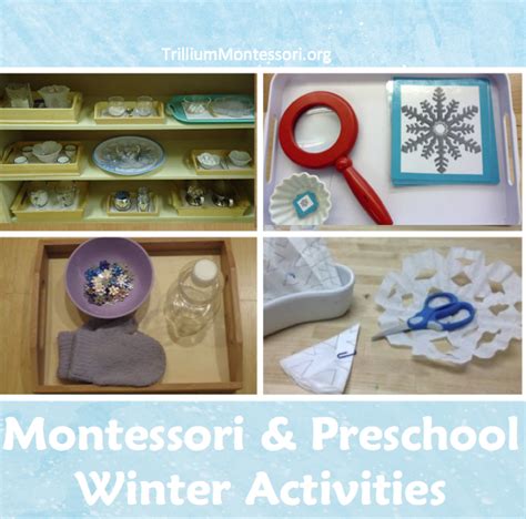 Montessori And Preschool Activities For Winter Trillium Montessori