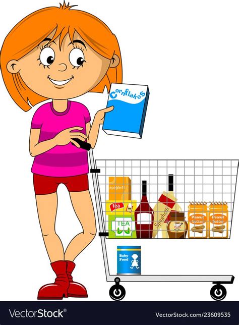 Go shopping vector image on VectorStock | Speech therapy games, Clip