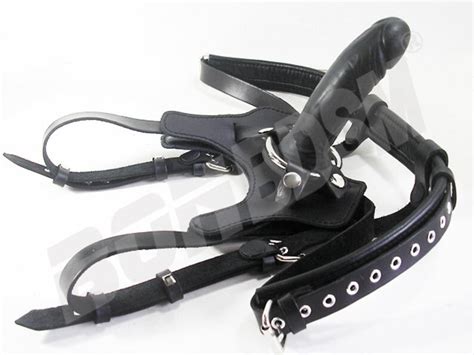 Male Chastity Strap On Dildo Leather Harness Cock Cage Cbt Etsy