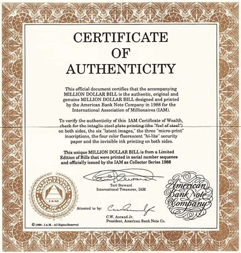 Certificate Of Authenticity For Art Prints ~ Sample Certificate