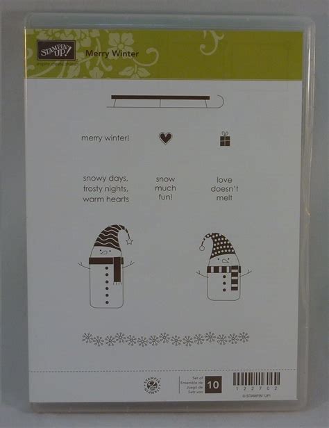 Amazon Com Stampin Up Merry Winter Set Of Decorative Rubber Stamps Retired Everything Else