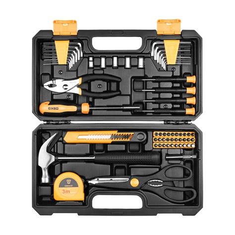 Deko 62 Piece Tool Set General Household Hand Tool Kit With Plastic