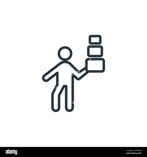 Carrying Outline Vector Icon Thin Line Black Carrying Icon Flat