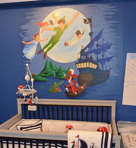Peter Pan Mural In 2020 Peter Pan Bedroom Disney Mural Neverland