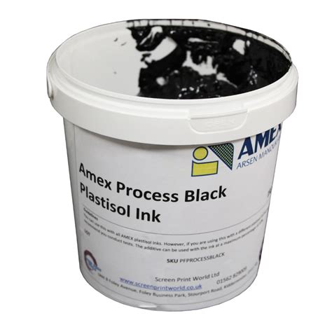 Amex Process Black Plastisol Ink Screen Print World