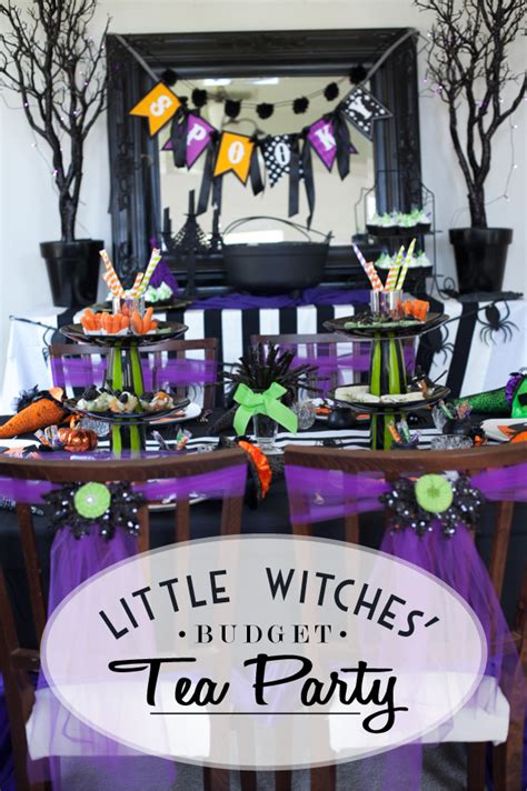 Little Witchs Tea Party On A Budget A Bewitching Halloween Party
