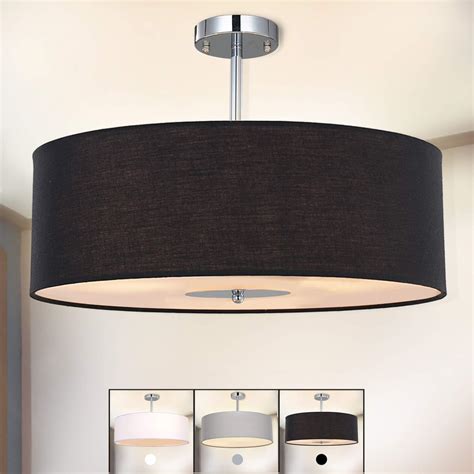 Ceiling Light Spakrsor Modern Fabric Pendant Light Shade Large Black