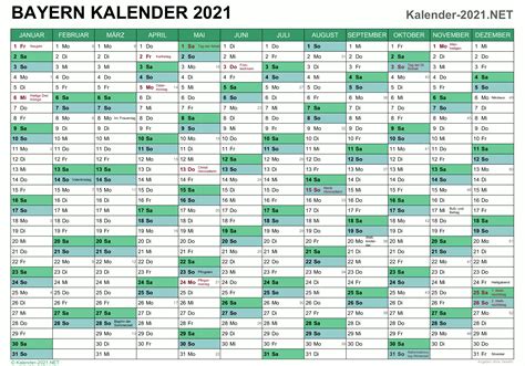 Hier finden sie die feiertage bayern 2021 als übersicht und im kalender. Kalender 2021 Bayern