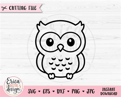 Collage Cute Owl Svg Owl Clipart Owl Svg Bundle Owl Png Graphic Black