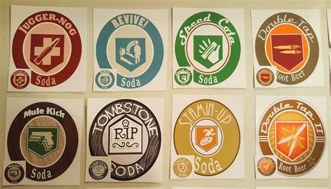 Perk A Cola Diy Labels Call Of Duty Zombies Pre Cut And Full Set