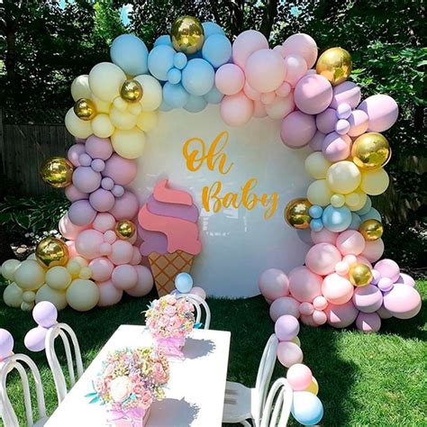 Patimate Macaron Balloon Arch 1st Birthday Party Decoration Kids