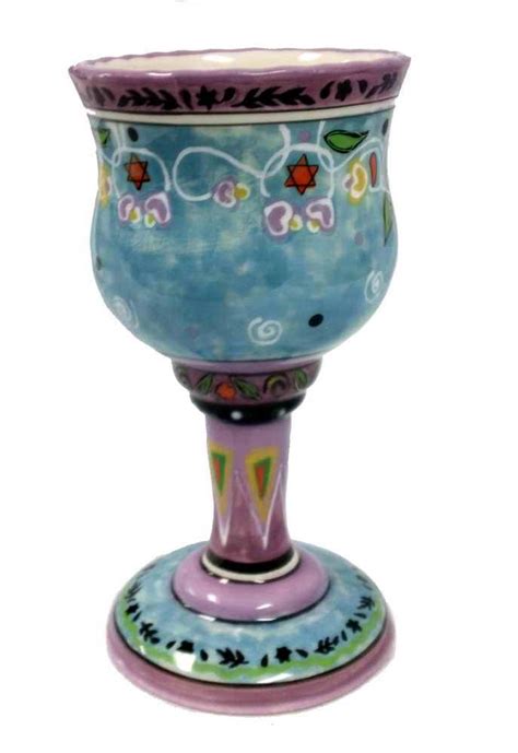 Floral Painted Miriam S Cup Passover