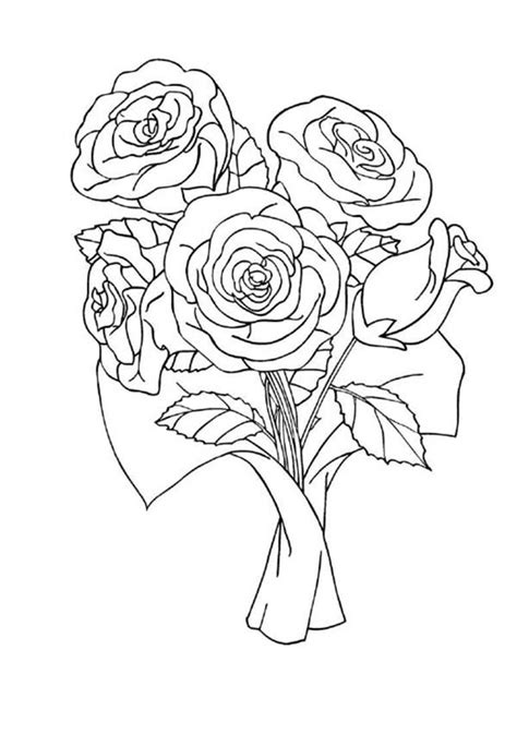 Download Rose Coloring Pages Images Png