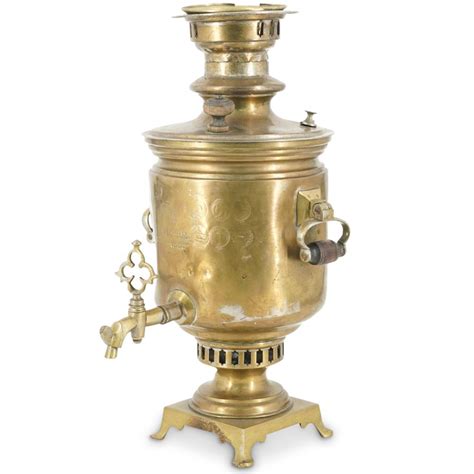 Sold At Auction Antique Russian Brass Samovar