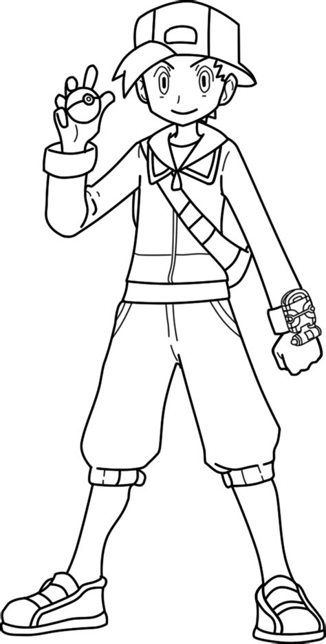 Pokemon Trainer Gold Coloring Pages Coloring Pages