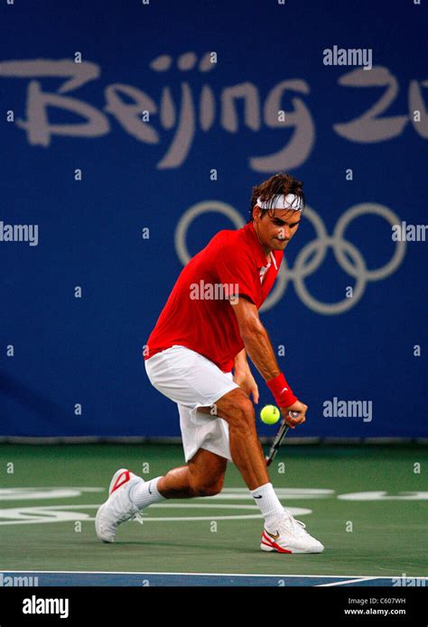 Roger Federer Mens Olympic Tennis Olympic Stadium Beijing China 13