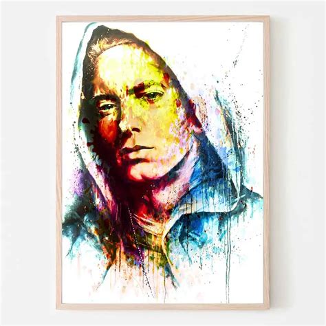 Eminem Poster Canvas Rapper Star Collage Posters And Prints Art Wall