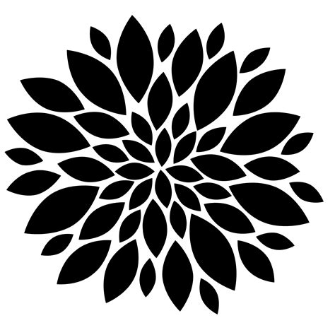 Flower Clip Art Black And White Logo LogoDix