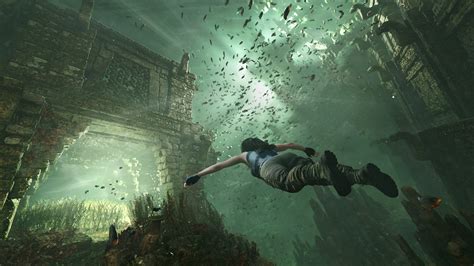 Shadow of the Tomb Raider - Lara Croft Swim 4k Ultra HD Wallpaper | Background Image | 3840x2160 ...