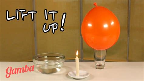 How To Lift A Glass With A Balloon Experiment Youtube