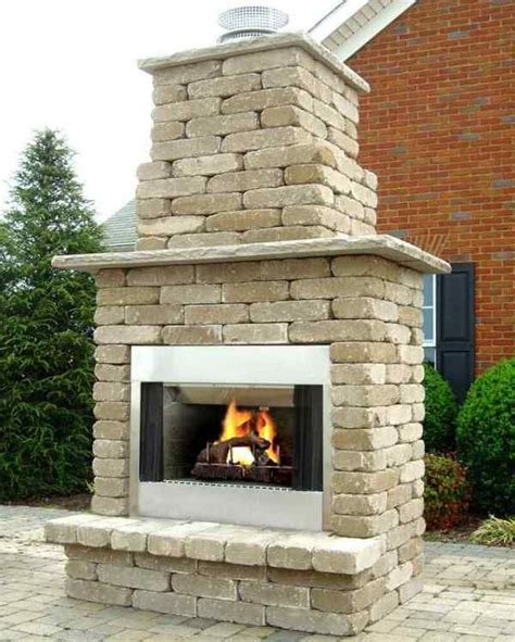 Elegant Modern Outdoor Wood Fireplace Kits Home Inspiration