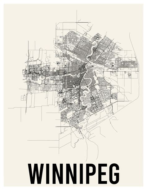 Impresión De Mapas Winnipeg Descarga Digital Etsy España