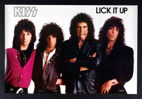 Kiss Poster Lick It Up Album Promotion X Kiss Album Covers
