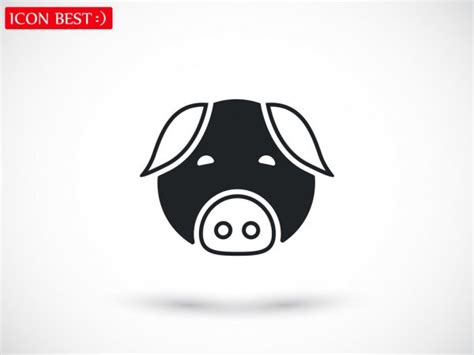 Pig Head Or Face Icon Stock Vector Image By ©studioicon 124463544