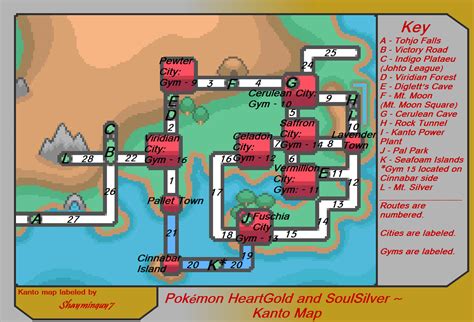 Pokemon Heartgold Version Kanto Map Map For Ds By Shayminguy7 Gamefaqs