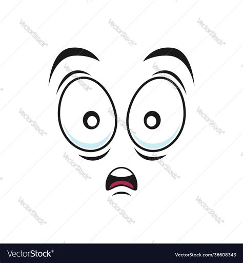 Emoji With Shocked Facial Expression Isolated Icon
