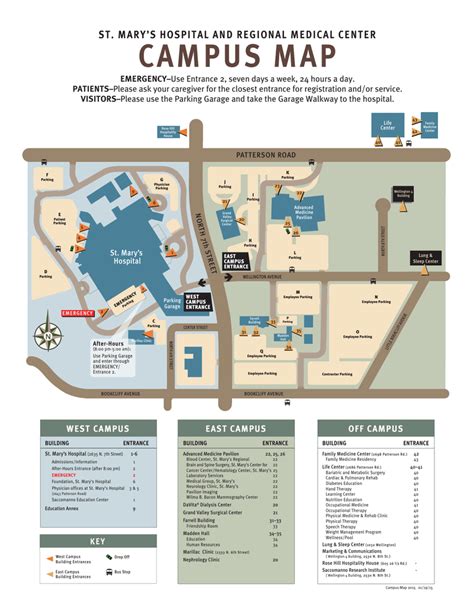 Campus Map 010915 St Mary`s Medical Center