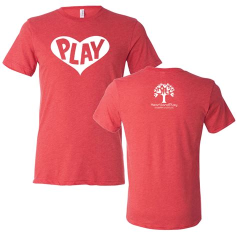 Heart Play T Shirt Red Heartland Play Therapy Institute Inc