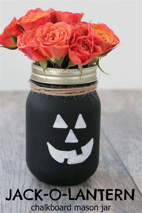 We Heart Parties Jack O Lantern Chalkboard Mason Jar Halloween