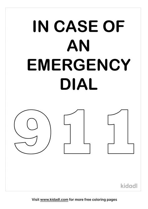 911 Free Printable Coloring Pages