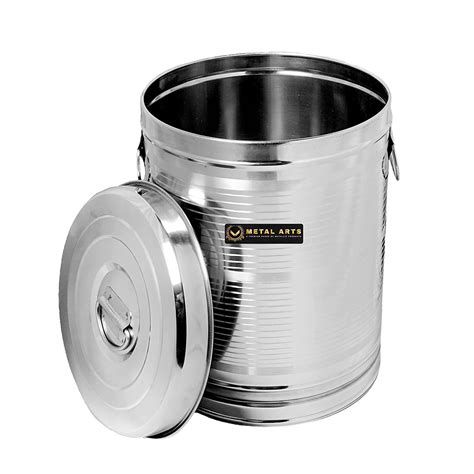 v metal arts stainless steel rice storage container 10 kg steel kothi steel container